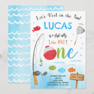 Pêche O-Fish-Ally 1er anniversaire Invitation