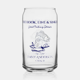 Pêche Poisson Pêcheur Drinkware Can Beer Verre