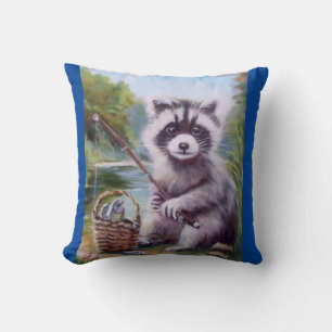 Pêche Raccoon fun lancer oreiller