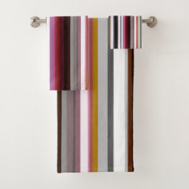 Pêche, rose et gris Abstrait rayures