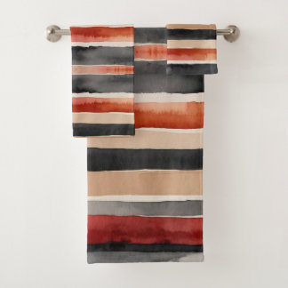 Pêche rouge et rayures noires