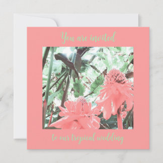 Pêche tropicale Jardin Mariage Invitation