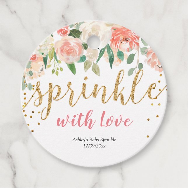 Pêcher Floral Sprinté avec les étiquettes de faveu (Devant)