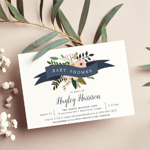 Pêcher la prairie Invitation Baby shower