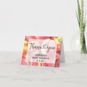 Pêches à l'aquarelle - Merci baby shower