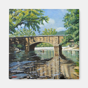 Pêcheur à la mouche à Bennett Springs Magnet