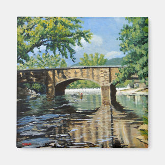 Pêcheur à la mouche à Bennett Springs Magnet