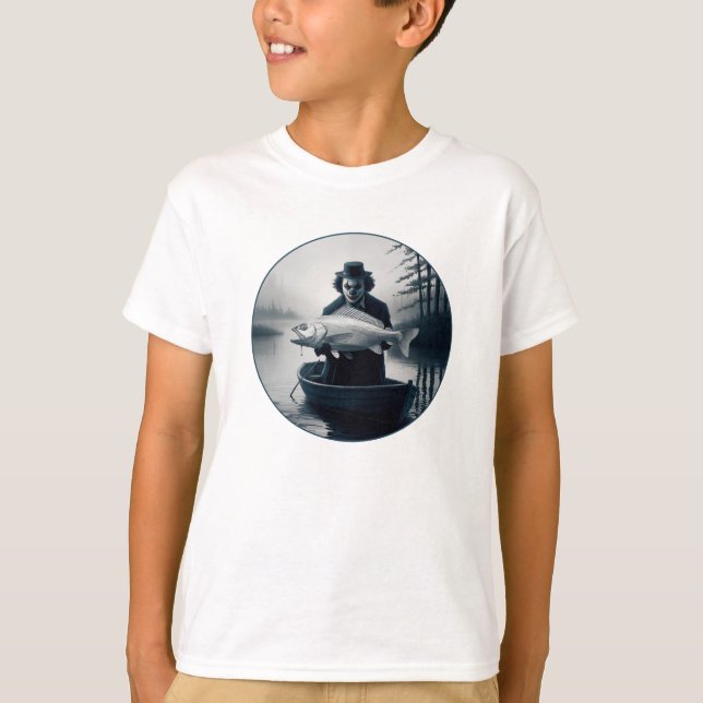 Pêcheur Clown Pêche drôle Halloween T-shirt (Devant)