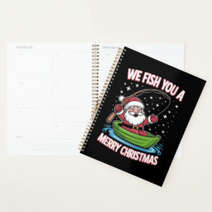 Pêcheur de Noël Pêche Funny Cool Père Noël