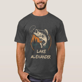 Pêcheur en plein air Custom Lake T-shirt de pêche