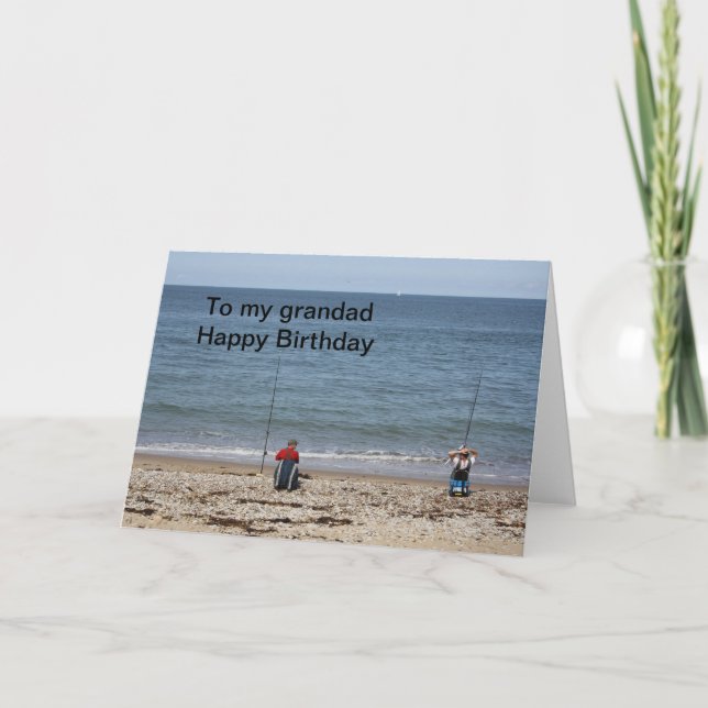 Pêcheurs à ma grand-mère Bonne carte d'anniversair (Devant)