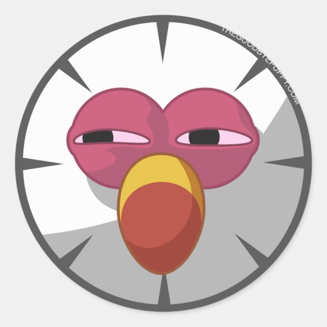 Peck-Face-Sticker Runder Aufkleber (Vorderseite)