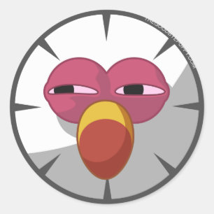Peck-Gesichts-Aufkleber Runder Aufkleber