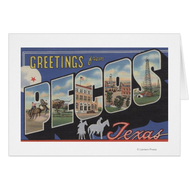 Pecos, TexasGrandes lettres ScènesPecos, TX (Devant horizontal)