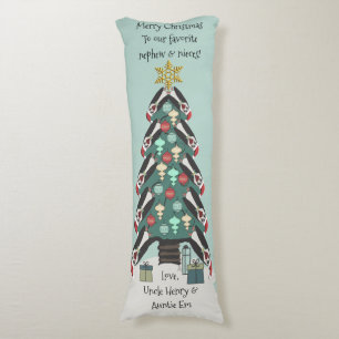 Peculiar Penguins Funny Christmas Tree Personalize Seitenschläferkissen