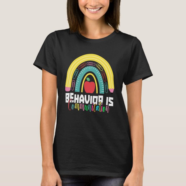Ped Teacher Verhalten ist Kommunikationsprofessor T-Shirt (Vorderseite)