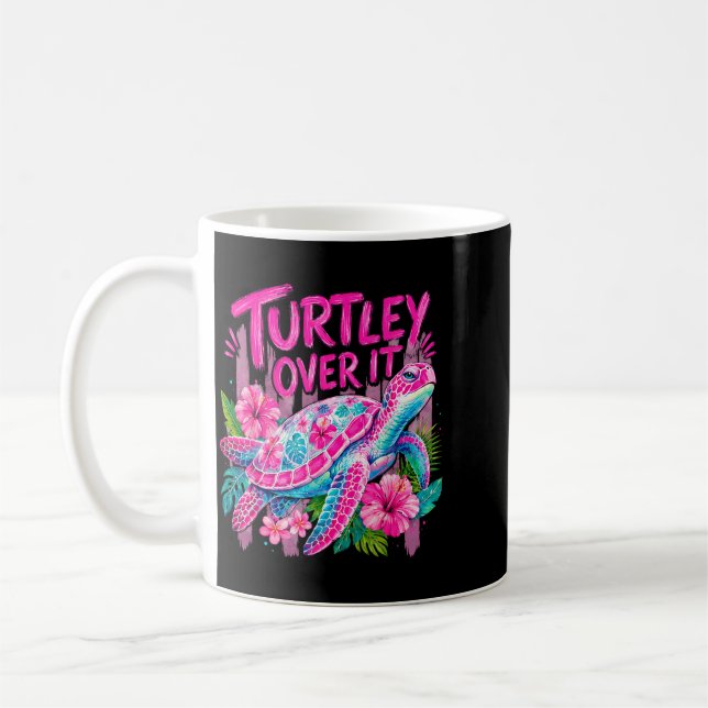 Ped Turtley Über Süße Turtle Blume Lustige Männer Kaffeetasse (Links)