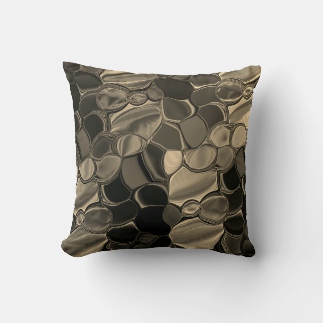 Pedaços marrons, círculos e formas arredondadas. kissen (Vorderseite)