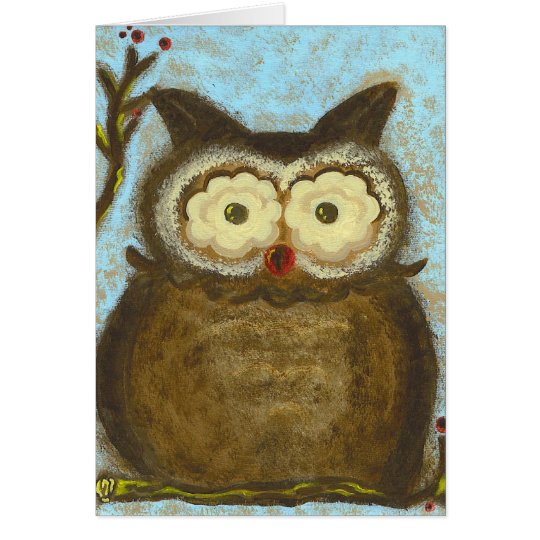 PedagogyGreetings: EuleWinterberry Karte