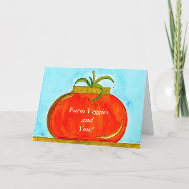 PedagogyGreetings: Reine Tomate (kundengerecht) Karte (Vorderseite)