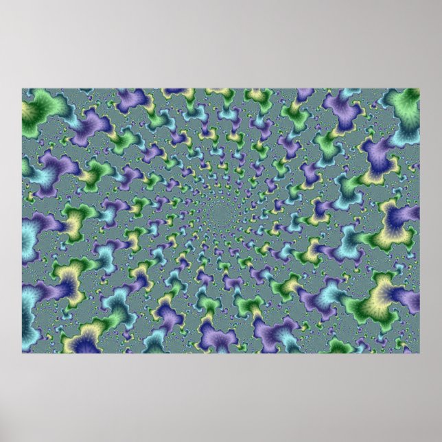 Pedal Columns - Fraktal Poster (Vorne)