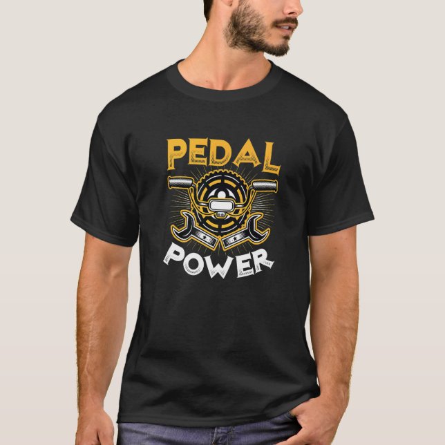 Pedal Power Anti Ebike Fahrrad Rad T-Shirt (Vorderseite)