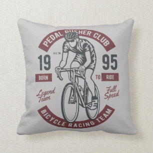 Pedal Pusher Cycling Club   Racing Team Voll Speed Kissen