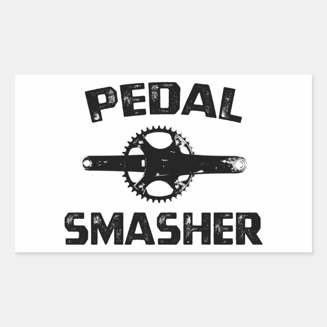Pedal Smasher Rechteckiger Aufkleber (Vorderseite)