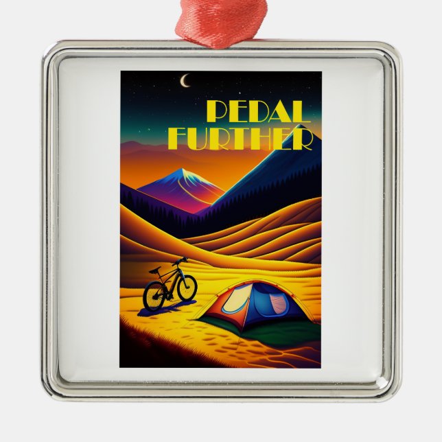 Pedal weitere Bikepacking Mountains Ornament Aus Metall (Vorne)