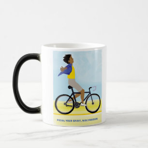 Pedal Your Spirit Poster - Inspirierende Fahrradto Verwandlungstasse