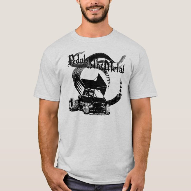 Pedal zum Metall sprinten Auto T-Shirt (Vorderseite)