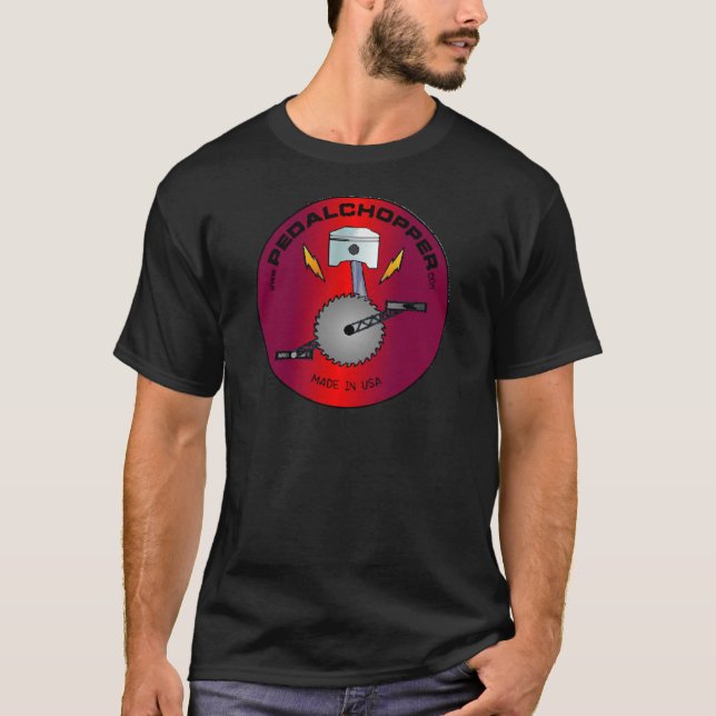 PedalChopper Logo-Rot T-Shirt (Vorderseite)
