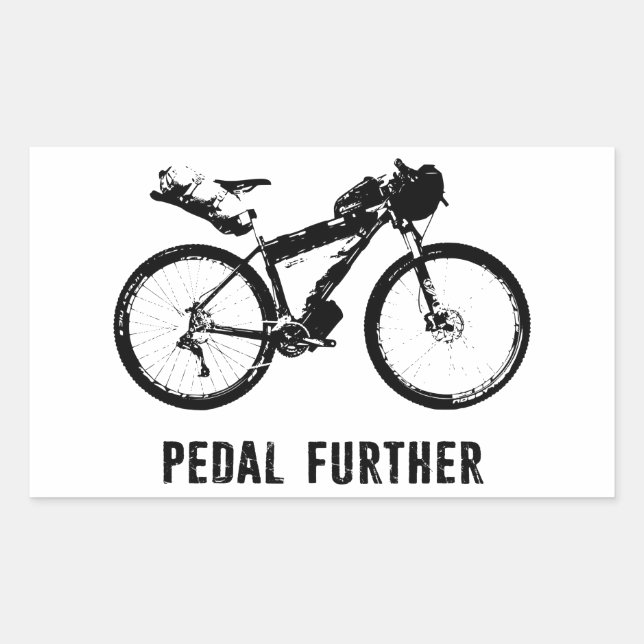 Pedale für weiteres Bikepacking Rechteckiger Aufkleber (Vorderseite)