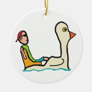 Pedalo Tourist Paddle Boot Keramik Ornament