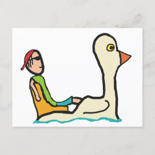 Pedalo Tourist Paddle Boot Postkarte