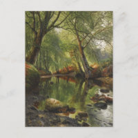 Peder Mønsted A woodland stream CC0466 Postcard