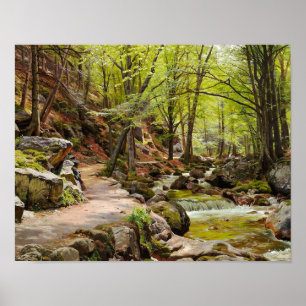 Peder Monsted - Ein Wald in der Nähe von Ilsenburg Poster