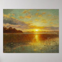 Peder Monsted - Sonnenuntergang über einem dänisch