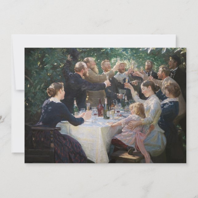 Peder Severin Kroyer - Angesagt, Angesagt, Hurrah! Einladung (Vorderseite)