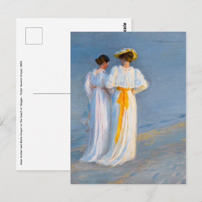 Peder Severin Kroyer - Anna Ancher & Marie Kroyer Postkarte (Vorne/Hinten)