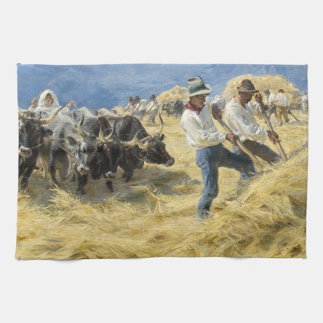Peder Severin Kroyer - Bedrohung in den Abruzzen Geschirrtuch (Horizontal)