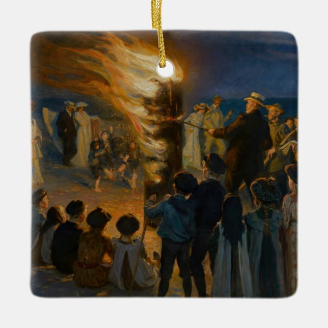 Peder Severin Kroyer - Feierabend im Mittsommer Keramikornament (Vorderseite)