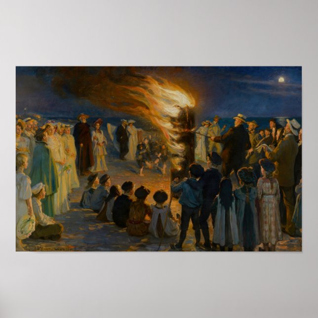 Peder Severin Kroyer - Feierabend im Mittsommer Poster (Vorne)