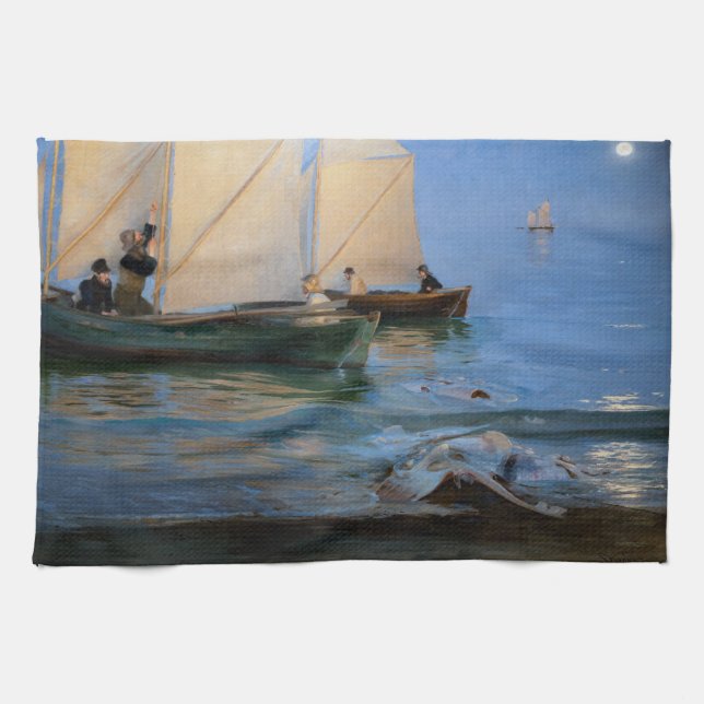 Peder Severin Kroyer - Fischerboote Geschirrtuch (Horizontal)