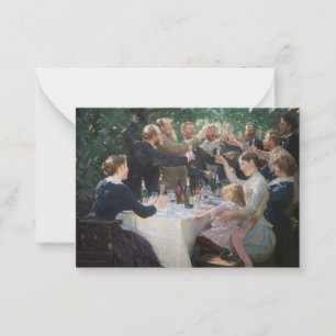 Peder Severin Kroyer - Hip, Hip, Hurra! Mitteilungskarte