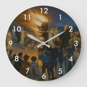 Peder Severin Kroyer - Johannisfeuer Große Wanduhr
