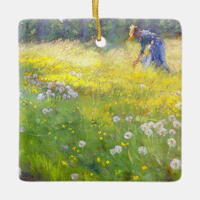 Peder Severin Kroyer - Marie Kroyer im Garten Keramikornament (Vorderseite)