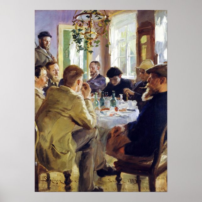 Peder Severin Kroyer - Mittagessen Poster (Vorne)