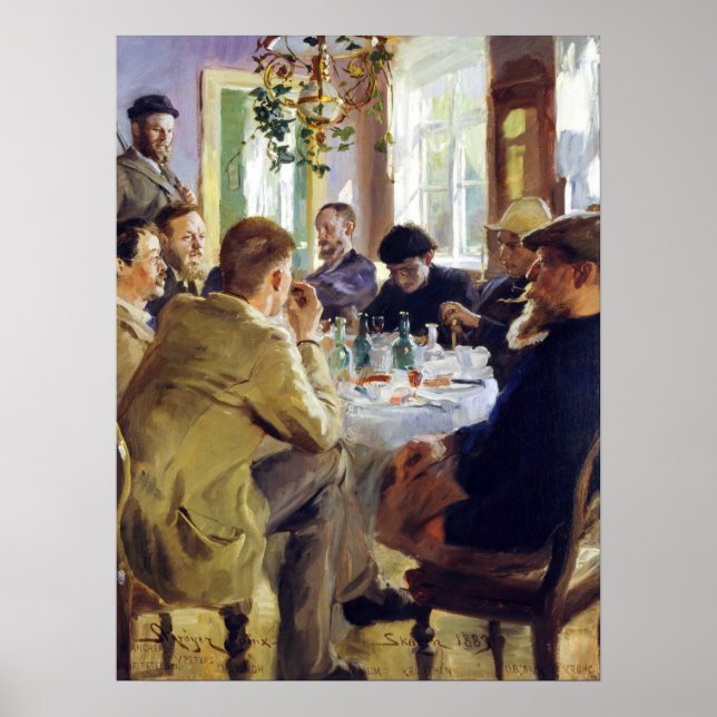 Peder Severin Kroyer - Mittagessen Poster (Vorne)