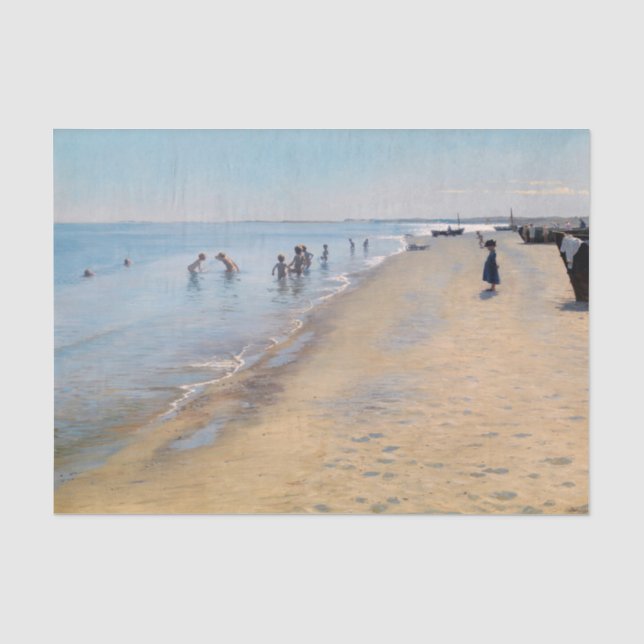 Peder Severin Kroyer - Sommertag am Skagen Beach Seidenpapier (Vorderseite)